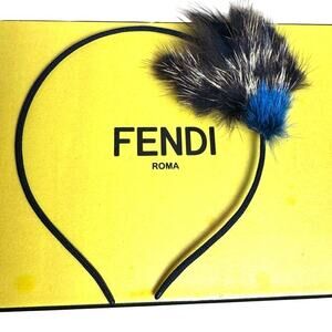Fendi Fox Fur Headband Box Authentic CoA